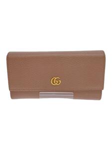 GUCCI◆長財布/レザー/BRW/レディース/456116・496085//