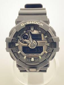 CASIO◆クォーツ腕時計・G-SHOCK/デジアナ/ラバー/SLV/ブラック/GA-710-1AJF//