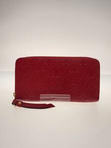 LOUIS VUITTON◆ジッピー・ウォレット_モノグラム・アンプラント_RED_チェリーベリー/-/BRD/レディース//