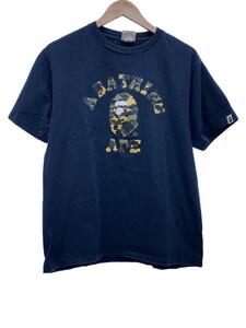 A BATHING APE◆Camo Crazy College Tee/Tシャツ/L/コットン/BLK/001tei301068m