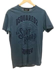 DSQUARED2◆16ss/surf board print cotton t-shirt/シャツ/L/コットン/BLU