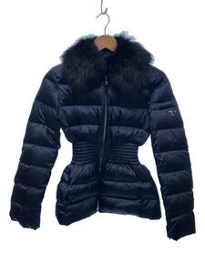 PRADA*20AW/ fur waist Shape / down jacket /36/ polyester /BLK/29P353