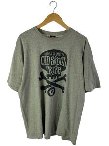 STUSSY◆Tシャツ/XL/コットン/GRY/OLD SKOOL TRIBE