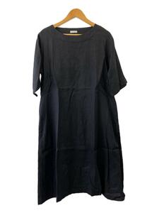 fog linen work◆半袖ワンピース/-/リネン/BLK