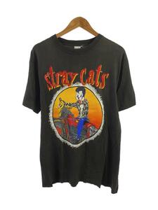 90s/Japan tour92/STRAY CATS/Tシャツ/L/コットン/ブラック