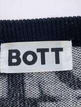BoTT◆ホツレ有/Square Logo Summer Knit/セーター(薄手)/M/コットン/BLK/総柄_画像3