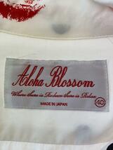 Aloha Blossom◆アロハシャツ/40/レーヨン/WHT/総柄/AB-0002010100_画像3
