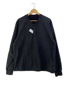 STUSSY◆WORKGEAR/ヘンリーネックスウェット/スウェット/L/コットン/GRY/無地