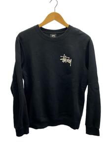 STUSSY◆スウェット/S/コットン/BLK/ブラック/黒/無地/Z30SAGR019/ステューシー/裏起毛