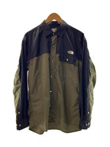 THE NORTH FACE◆L/S NUPTSE SHIRT_ロングスリーブヌプシシャツ/L/ナイロン/KHK