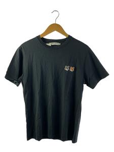 MAISON KITSUNE◆Tシャツ/ダブルフォックスヘッドパッチ/クラシックTEE/S/コットン/GRY/BU00103KJ0008