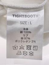 TIGHTBOOTH PRODUCTION◆BIG LOGO 7 SLEEVE T-SHIRT/7分袖カットソー/L/コットン/ホワイト_画像5