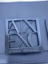 ARMANI EXCHANGE◆BOXロゴバックルミニショルダーバッグ/レザー/BLK_画像5