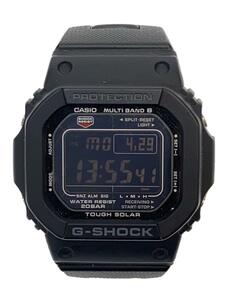 CASIO◆ソーラー腕時計_G-SHOCK/デジタル/ステンレス/BLK/BLK/SS