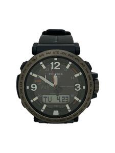 CASIO* solar wristwatch / Digi-Ana / Raver /BLK/BLK/PRW-6611Y