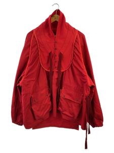 LEH◆BIG SILHOUETTE SMOCK SHIRTS/長袖シャツ/L/コットン/RED/LEH772