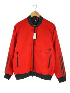 adidas◆ジャケット/O/ポリエステル/RED/A6A001