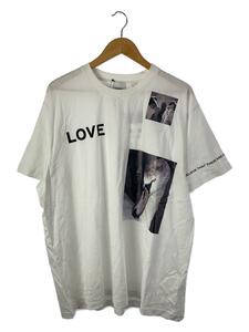 BURBERRY◆LOVE T-SHIRT/Tシャツ/タグ付/L/コットン/WHT/プリント/8031311