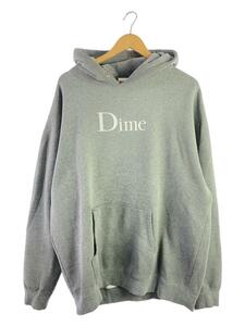 Dime◆フロントロゴパーカー/XL/コットン/GRY