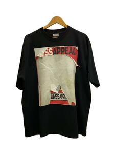 DIESEL◆Tシャツ/L/コットン/BLK/T-WASH-F1