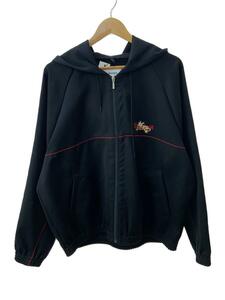 doublet◆chaos embroidery track hoodie/ジップパーカー/M/ポリエステル/BLK