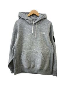 THE NORTH FACE◆SQUARE LOGO HOODIE_スクエアロゴフーディー/XL/ポリエステル/GRY