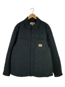 STUSSY◆Quilted Fatigue Shirt JKT/キルティングジャケット/L/ナイロン/BLK/1110250