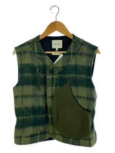 NICHOLAS DALEY◆23AW／COMBAT VEST/カーディガン(厚手)/M/ウール/KHK/チェック