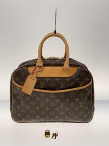 LOUIS VUITTON◆2)ボーリング・ヴァニティ(ドーヴィル)_モノグラム・キャンバス_BRW/PVC/BRW