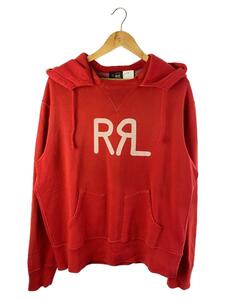 RRL◆前V後付けパーカー/L/コットン/レッド/782750903001/パチポケ