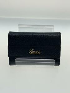 GUCCI◆長財布_GGキャンバス/レザー/BLK/メンズ