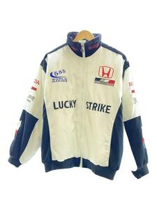 HONDA◆LUCKY STRIKE/BRIDGESTONE/ジップアップ/ブルゾン/L/-/WHT