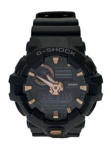 CASIO◆クォーツ腕時計・G-SHOCK/デジアナ/ラバー/BLK/BLK