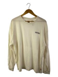 SEE SEE◆BASIC LONG-SLEEVE HEMP T-SHIRTS/長袖Tシャツ/L/コットン/ホワイト/無地