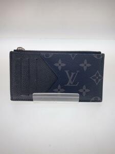 LOUIS VUITTON◆コインカード・ホルダー_タイガラマ_BLK/PVC/BLK/メンズ