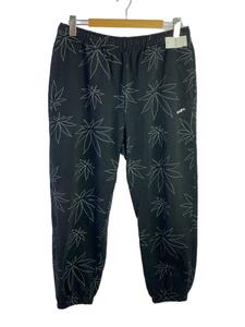 HUF◆PLANTLIFE FLEECE PANT/ボトム/M/コットン/BLK/総柄/PT00301