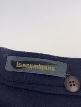 ISSEY MIYAKE◆ロングスカート/-/ウール/GRY/MY53073/丸タグ/筆タク/?レイヤード加工_画像4