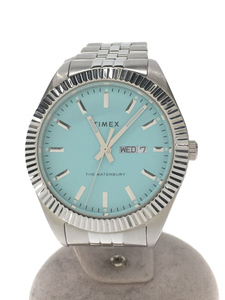 TIMEX◆クォーツ腕時計/アナログ/ステンレス/BLU/SLV/SS/TW2V18200/waterbury legacy