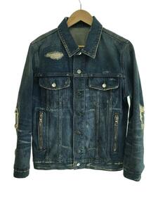 BALMAIN◆Gジャン/XS/デニム/IDG/S8H3019T024D/VINTAGE DESTROYED DENIM JACKE