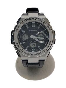 CASIO◆ソーラー腕時計・G-SHOCK/デジアナ/SLV