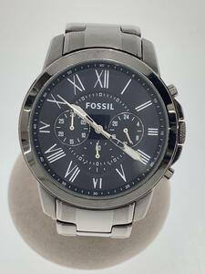 FOSSIL◆クォーツ腕時計/アナログ/ステンレス/BLK/SLV/fs4831