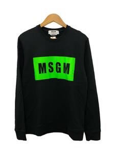 MSGM◆スウェット/M/コットン/BLK/無地/2840MM68CF/トレーナー/プルオーバー/