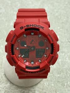 CASIO◆クォーツ腕時計・G-SHOCK/デジアナ/RED