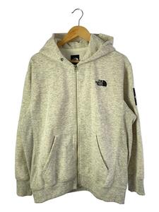 THE NORTH FACE◆SQUARE LOGO ZIP HOODIE_スクエア ロゴ フルジップ フーディ/XL/ポリエステル/GRY