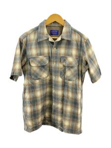 PENDLETON◆半袖シャツ/S/ウール/GRY/チェック