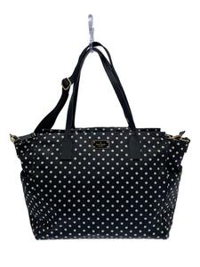 kate spade new york◆トートバッグ/ナイロン/BLK/ドット