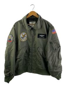 HOUSTON◆EMBROIDERY CWU-36/P FLIGHT JACKET/XXL/ナイロン/KHK