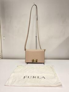 FURLA◆ショルダーバッグ/レザー/BEG/BVA6