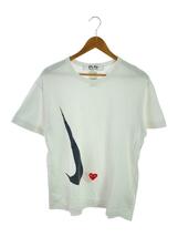 PLAY COMME des GARCONS◆Tシャツ/XL/コットン/WHT/AE-T402_画像1