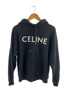 CELINE◆21SS/クラシックロゴ/ルーズフーディー/パーカー/L/コットン/BLK/2Y321670Q